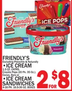 C Town FRIENDLY'S 5 QT. CNTRS ICE CREAM SANDWICHES offer