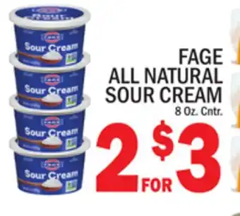 C Town FAGE ALL NATURAL SOUR CREAM offer