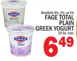 C Town FAGE TOTAL PLAIN GREEK YOGURT offer