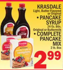 C Town KRASDALE Light, Butter Flavored or Original • PANCAKE SYRUP 24 Oz. Btls offer