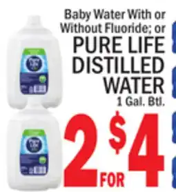 C Town PURE LIFE DISTILLED WATER offer