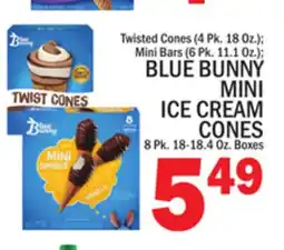C Town BLUE BUNNY MINI ICE CREAM CONES, 8 Pk. 18-18.4 Oz. Boxes offer