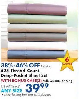 Boscov's 525-Thread-Count Deep-Pocket Sheet Set offer