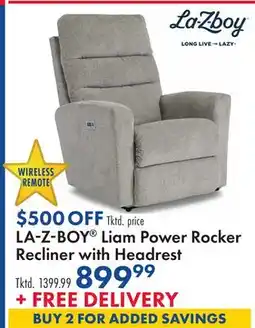 Boscov's LA-Z-BOY Liam Power Rocker Recliner with Headrest offer
