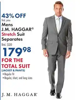 Boscov's Mens J.M. HAGGAR Stretch Suit Separates offer