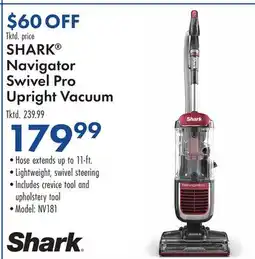 Boscov's SHARK Navigator Swivel Pro Upright Vacuum offer