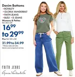 Boscov's Denim Bottoms offer