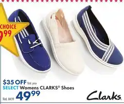 Boscov's SELECT Womens CLARKS Shoes offer