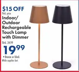 Boscov's Indoor/Outdoor Rechargeable Touch Lamp with Dimmer offer
