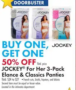 Boscov's JOCKEY For Her 3-Pack Elance & Classics Panties offer