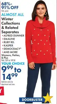 Boscov's ALMOST ALL Winter Collections & Related Separates offer