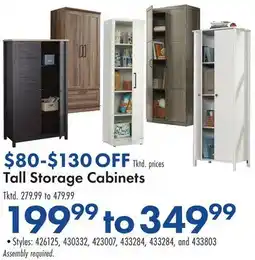 Boscov's Tall Storage Cabinets offer