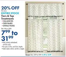 Boscov's ENTIRE STOCK Tiers & Top Treatments offer