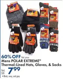 Boscov's Mens POLAR EXTREME Thermal-Lined Hats, Gloves, & Socks offer