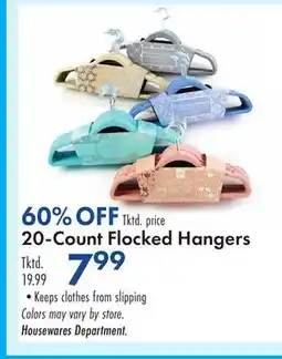 Boscov's 20-Count Flocked Hangers offer