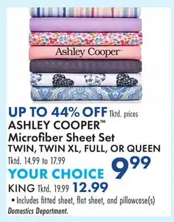 Boscov's ASHLEY COOPER Microfi ber Sheet Set TWIN, TWIN XL, FULL, OR QUEEN offer