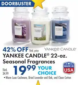 Boscov's YANKEE CANDLE 22-oz. Seasonal Fragrances offer