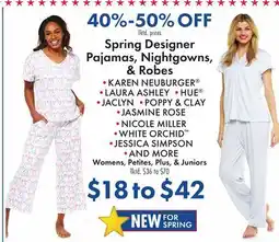 Boscov's Spring Designer Pajamas, Nightgowns, & Robes offer