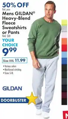 Boscov's Mens GILDAN Heavy-Blend Fleece Sweatshirts or Pants offer