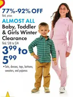 Boscov's ALMOST ALL Baby, Toddler & Girls Winter offer