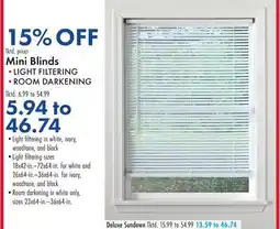 Boscov's Mini Blinds offer