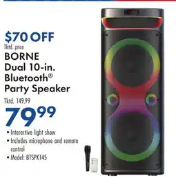 Boscov's BORNE Dual 10-in. Bluetooth Party Speaker offer