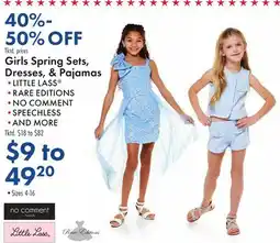 Boscov's Girls Spring Sets, Dresses, & Pajamas offer