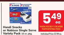 ACME Handi Snacks or Nabisco Single Serve Variety Pack offer
