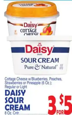 Bravo Supermarkets DAISY SOUR CREAM 8 Oz. Cntr offer