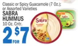 Bravo Supermarkets SABRA HUMMUS 10 Oz. Cntr offer