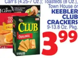 Bravo Supermarkets KEEBLER CLUB CRACKERS 9-13.8 Oz. Pkg offer
