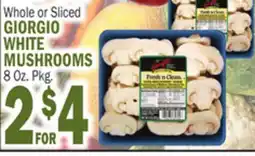 Bravo Supermarkets GIORGIO WHITE MUSHROOMS offer
