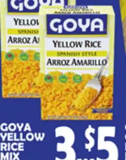 Bravo Supermarkets GOYA YELLOW RICE MIX offer