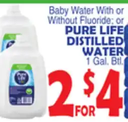 Bravo Supermarkets PURE LIFE DISTILLED WATER offer