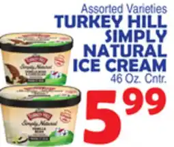 Bravo Supermarkets TURKEY HILL SIMPLY NATURAL ICE CREAM offer