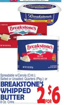 Bravo Supermarkets BREAKSTONE'S WHIPPED BUTTER offer