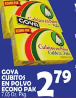 Bravo Supermarkets GOYA CUBITOS EN POLVO ECONO PAK offer
