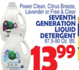 Bravo Supermarkets SEVENTH GENERATION LIQUID DETERGENT offer