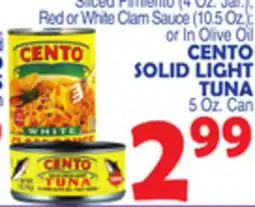 Bravo Supermarkets CENTO SOLID LIGHT TUNA 5 Oz. Can offer