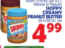 Bravo Supermarkets SKIPPY CREAMY PEANUT BUTTER offer