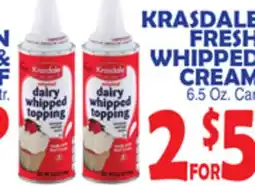 Bravo Supermarkets KRASDALE FRESH WHIPPED CREAM offer