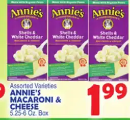 Bravo Supermarkets ANNIE'S MACARONI & CHEESE offer
