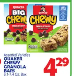 Bravo Supermarkets QUAKER CHEWY GRANOLA BARS offer