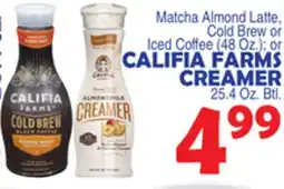 Bravo Supermarkets CALIFIA FARMS CREAMER 25.4 Oz. Btl offer