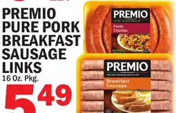 Bravo Supermarkets PREMIO PURE PORK BREAKFAST SAUSAGE offer