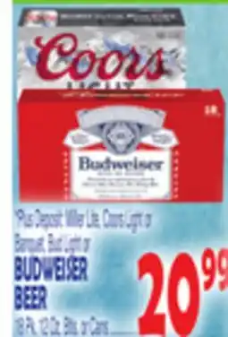 Bravo Supermarkets BUDWEISER BEER offer