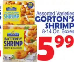 Bravo Supermarkets GORTON'S SHRIMP 8-14 Oz. Boxes offer