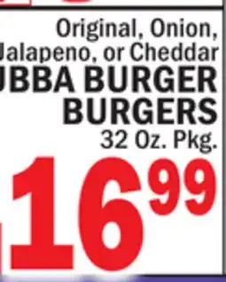 Bravo Supermarkets BUBBA BURGER BURGERS offer