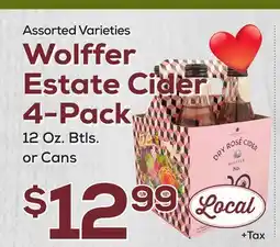 DeCicco & Sons Wolffer Estate Cider 4-Pack offer