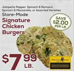 DeCicco & Sons DeCicco & Sons Signature Chicken Burgers offer